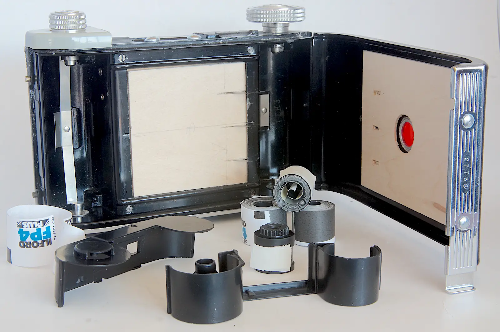 Vintage Wooden 10 7 8mm 16mm Movie Film Reel Canisters Storage Cabinet