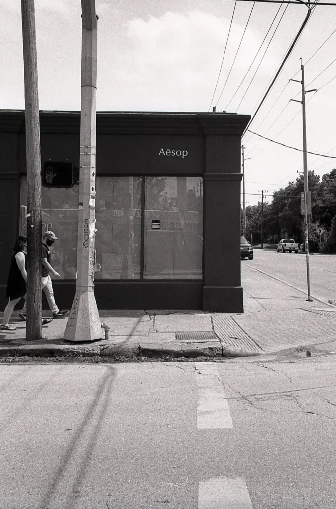 Aesop Store Closed Down Harsh Sun Kodak 400tx Leica M6 Elmarit 28