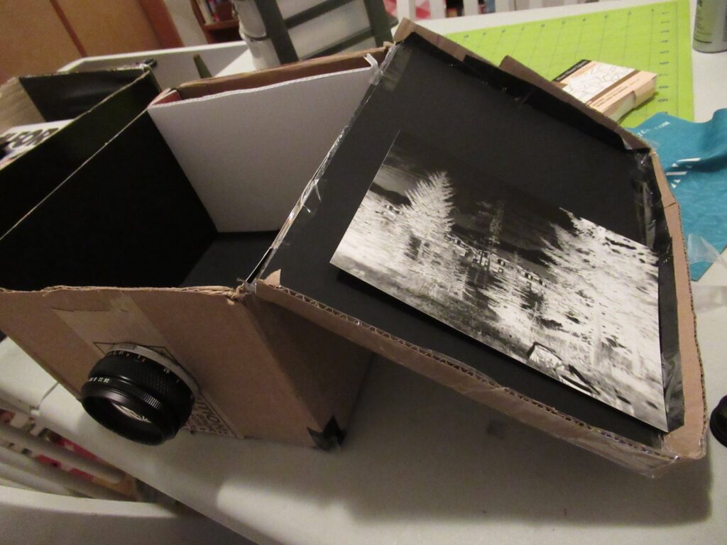 5x7 box camera with the first negative