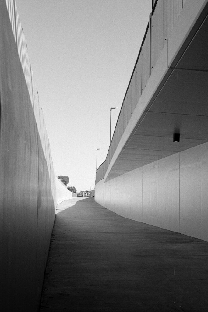 Rail station walkway