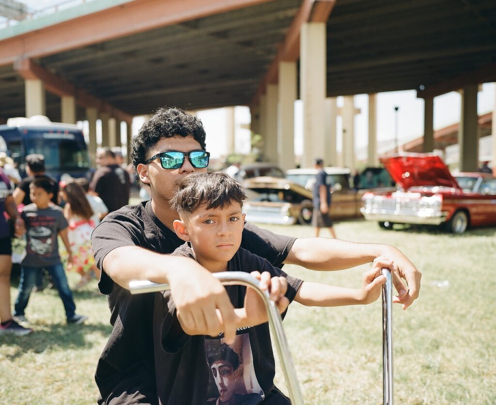 Kids on a bike