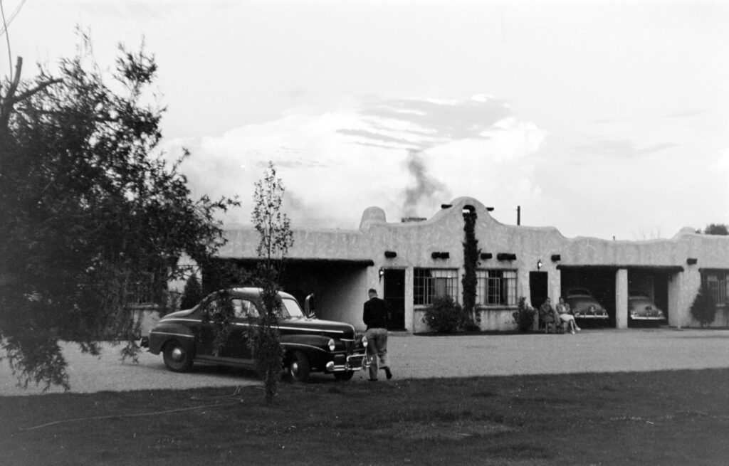 Motel in Cheyenne Wyoming 1945. 