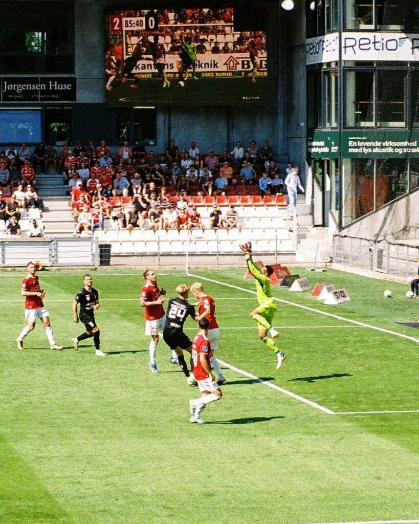 Goalkeeper catching ball