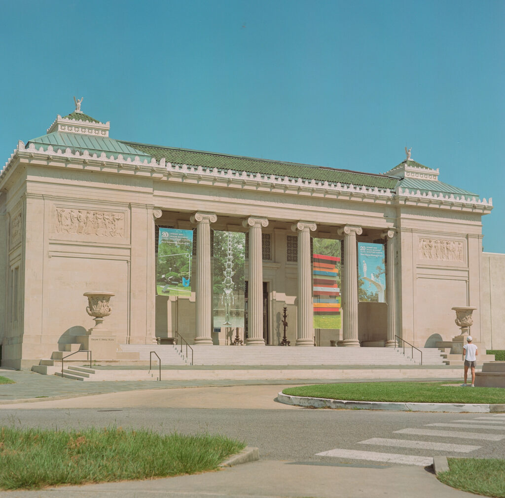 Front door to the museum. Minolta Autocord, Portra 160.