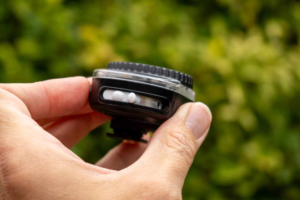 Sekonic Twinmate L-208 with dome slid in the way for incident metering