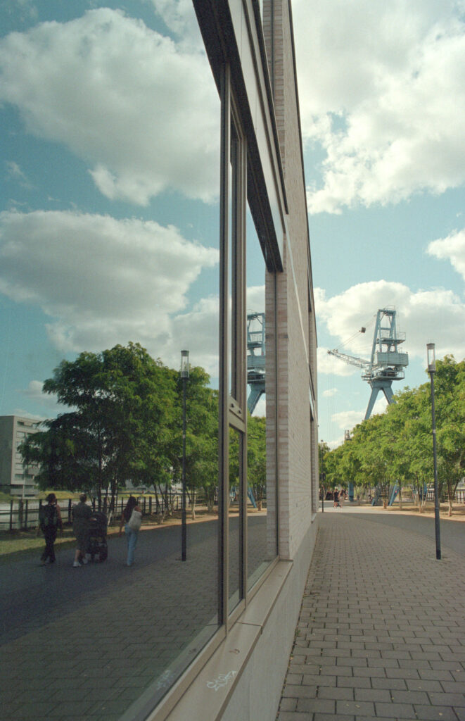 Reflecions at the harbour of Offenbach/Germany