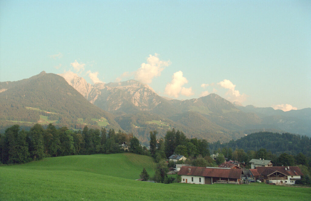 Panorama of the Alps near Berchtesgaden during Golden Hour