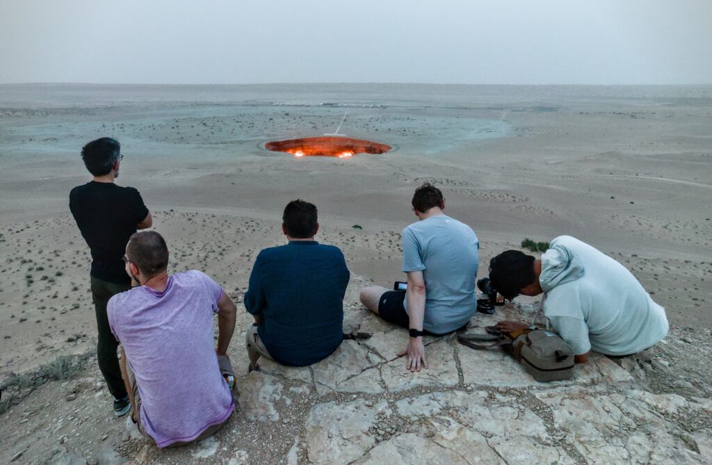 Viewing the crater from above