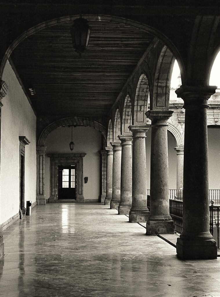 3 Images of the Palace of the Inquisition in Mexico City, 1991.