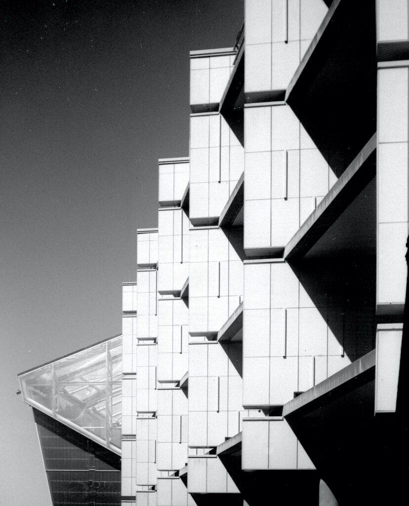 Detail of Dunedin's covered stadium.