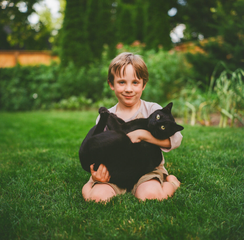 Boy with Cat