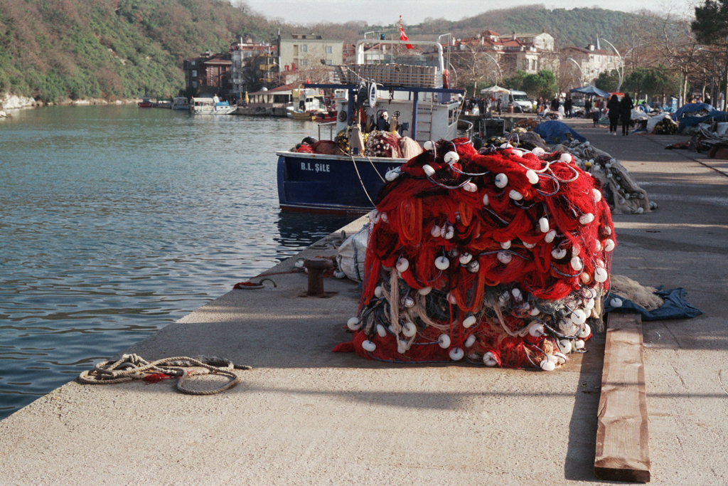 Fisherman nets packed ready