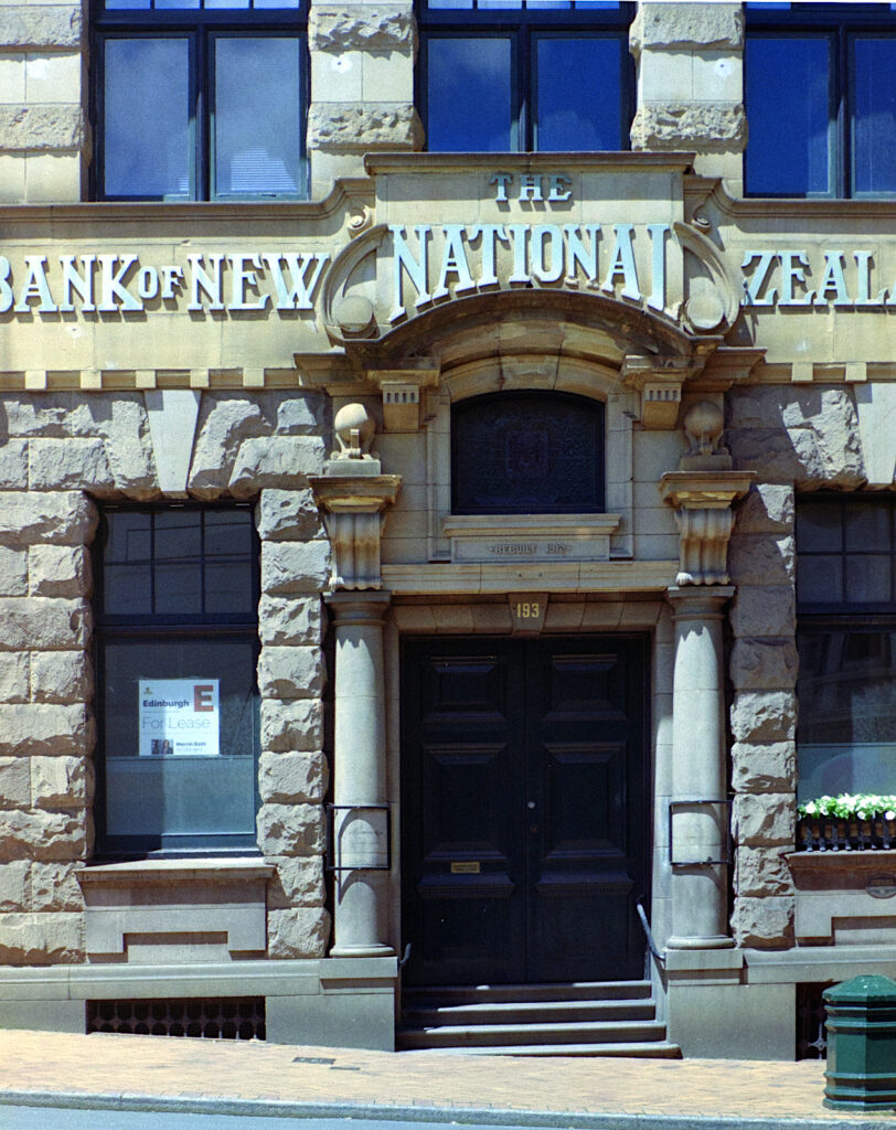 Early bank building, now restored.