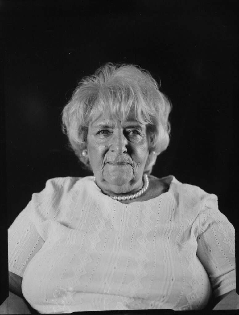 National Lottery Heritage Project portraits of Skelmersdale residents, this is Barbara Jenkins on Ilford 4