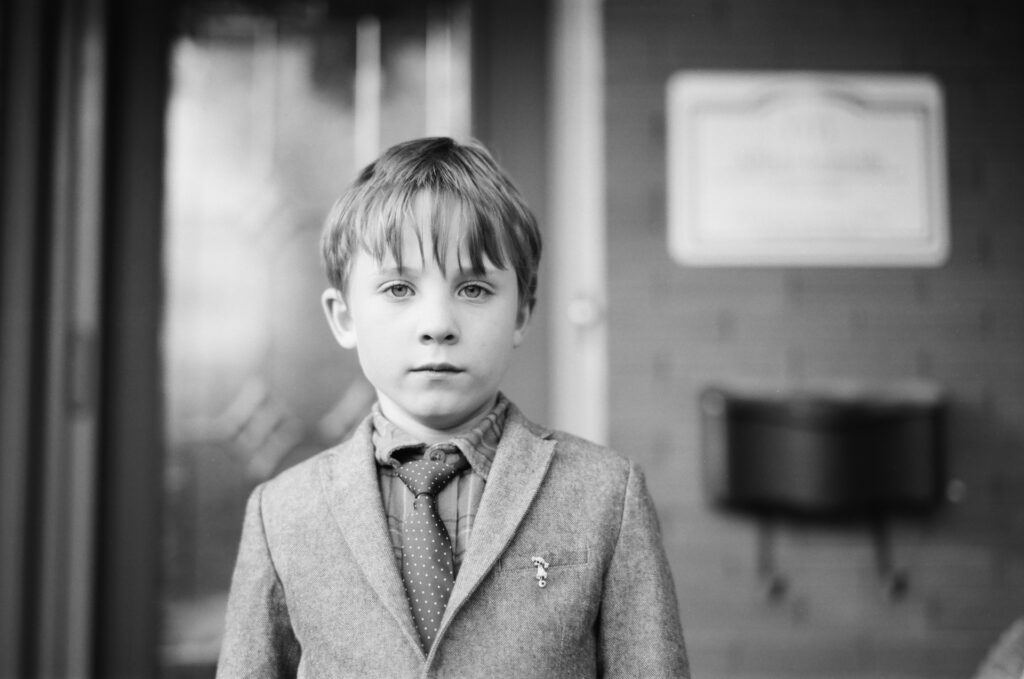 Boy wearing suit 