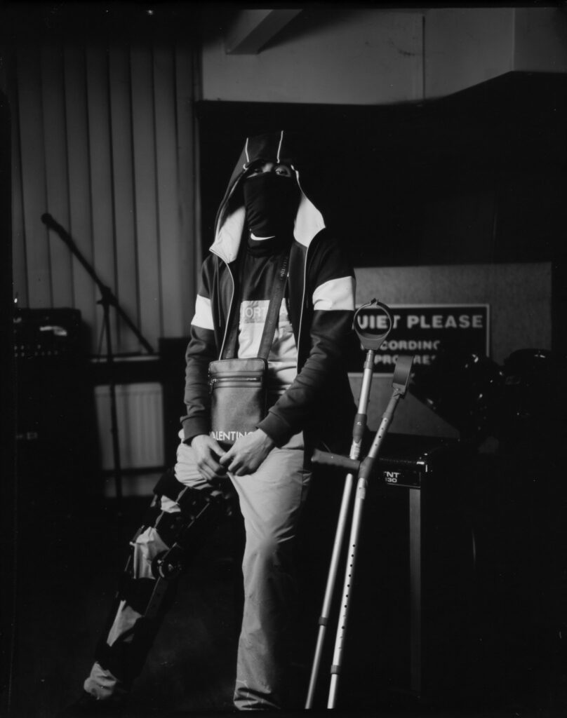 Flash at Faceless studios on Ilford MGIV