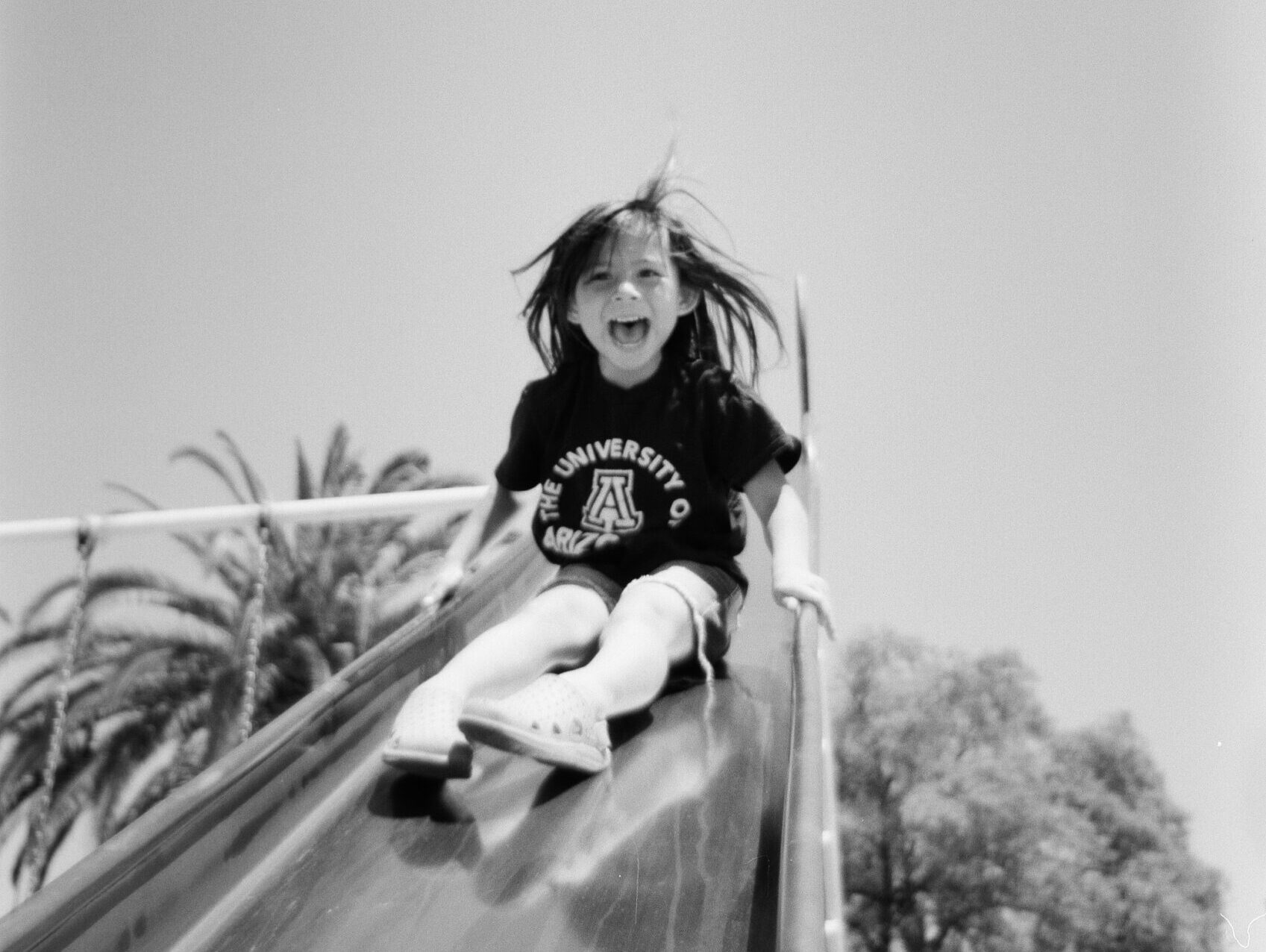 daughter on slide